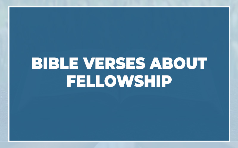 Bible Verses About Fellowship