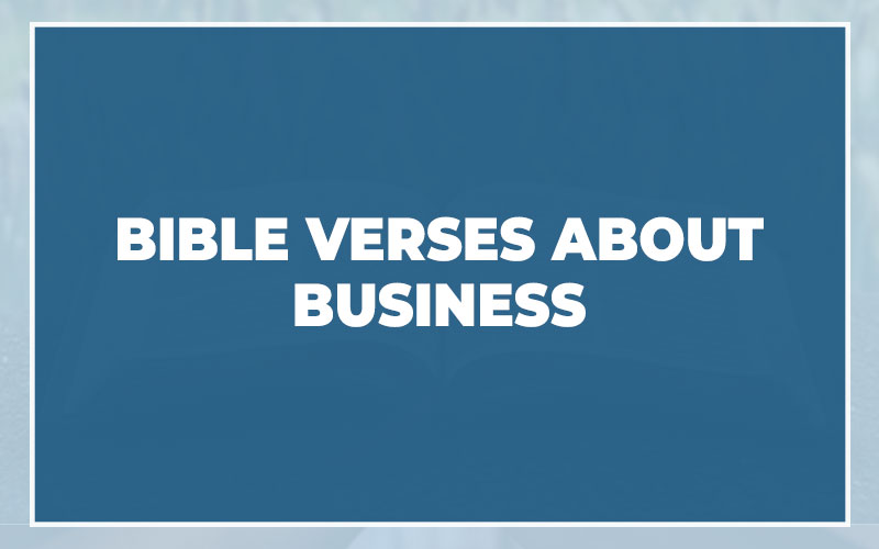 Bible Verses About Business