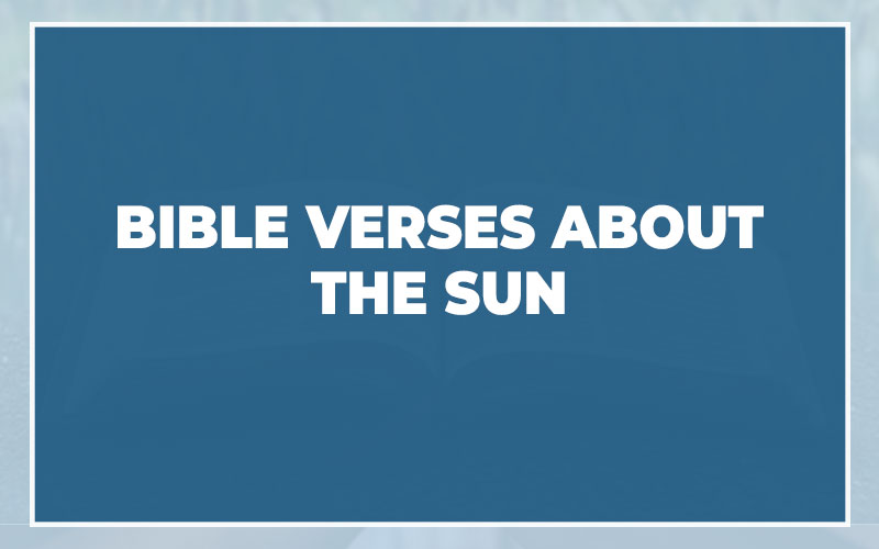 Bible Verses About The Sun